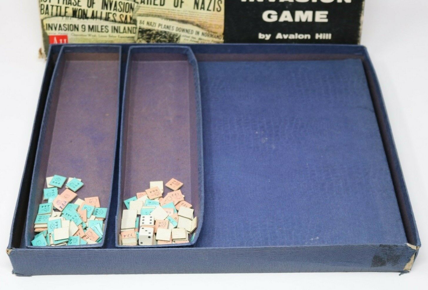 AVALON HILL DDAY BOARD GAME PUNCHED VINTAGE WORLD WAR II WW2 1961 508