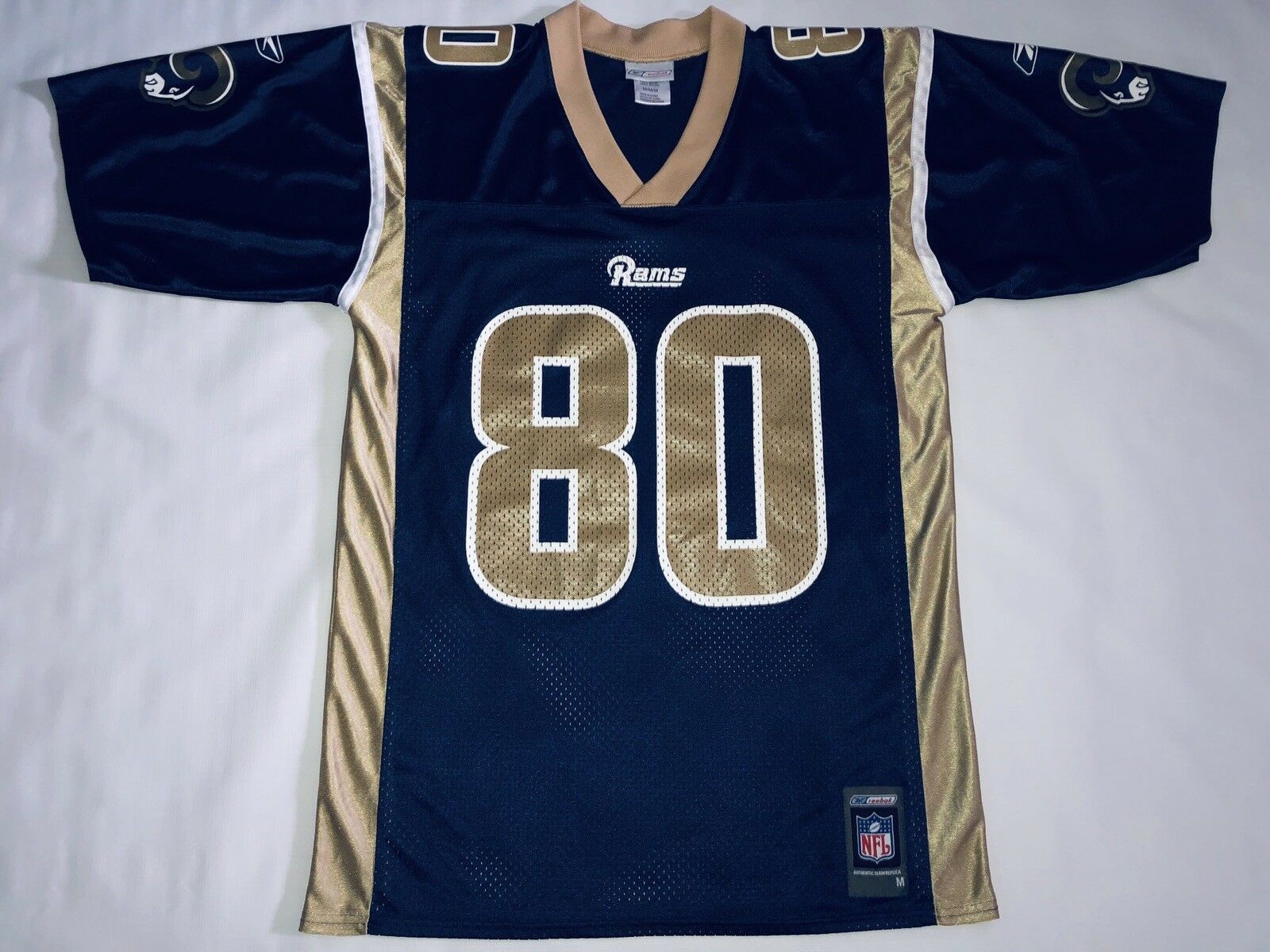 Isaac Bruce St. Louis Rams #80 Navy Blue Reebok NFL Football Jersey ...