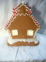 Nice Lighted Christmas Gingerbread House with White Frosting Trim  image 3