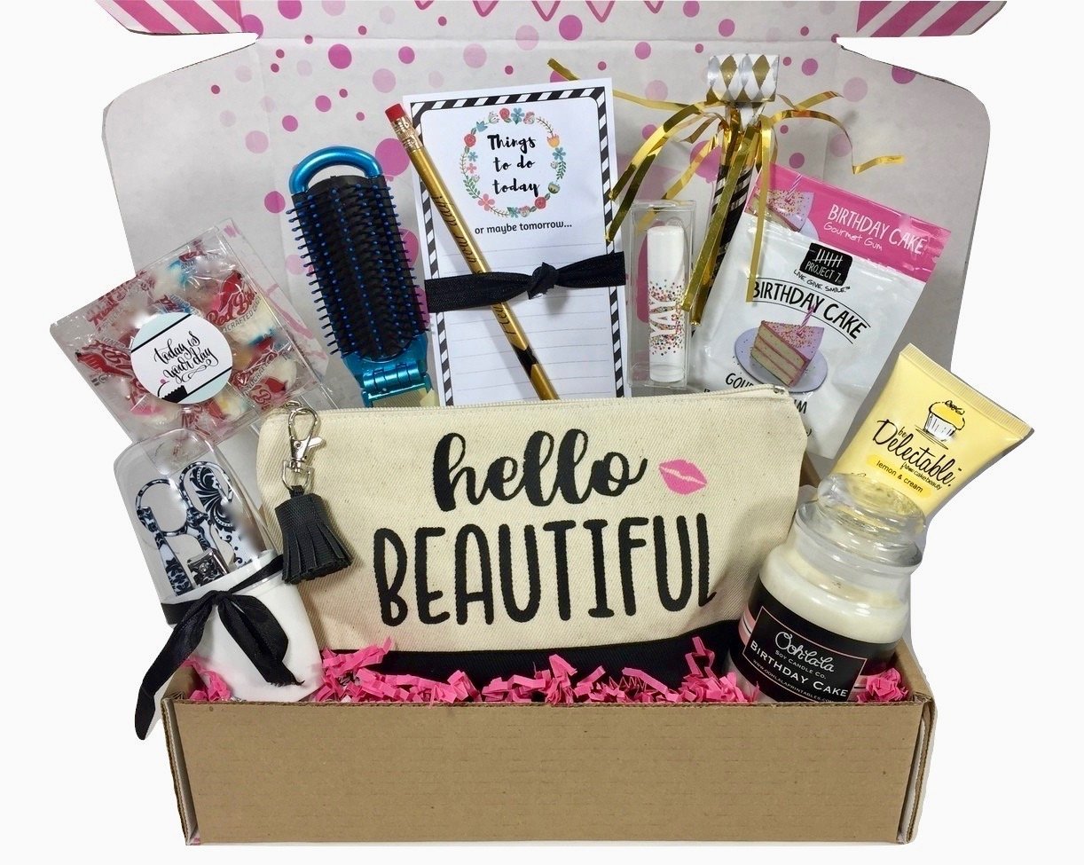 Complete Birthday Gift Basket Box for Her-Women, Mom, Aunt, Sister or ...