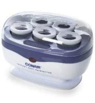 Conair Travel Size Jumbo Ceramic Hot Hair Rollers, 5 Piece Set White/Purple - $40.19
