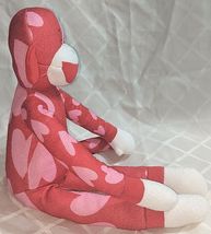 GANZ HV9194 In Stitches Red And Pink Heart Monkey 17 inch Ages 3 Plus image 3