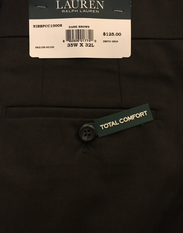 lauren ralph lauren classic fit total comfort pleated dress pants