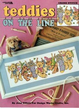 Teddies On The Line Leaflet 3227 Cross Stitch Cute Teddy Bears NOS - $5.95