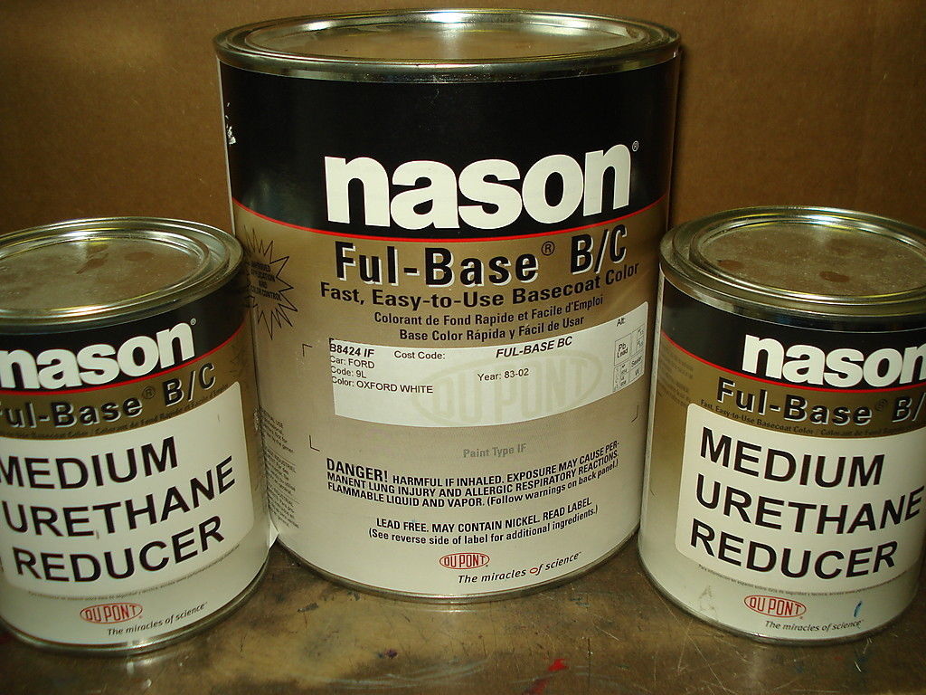 AUTO BODY SHOP PAINT NASON/DUPONT OXFORD WHITE BASECOAT CLEARCOAT KIT ...