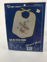 Vogart Bear Baby Bib For Embroudery Or Painting # 8750B Honey Pot New Sealed - $6.79