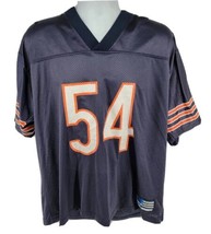 Vintage Brian Urlacher 54 Chicago Bears NFL Blue Adidas Jersey Adult Siz... - $32.62
