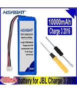 HSABAT GSP1029102A (CS-JML330SL) 10000mAh Battery for JBL Charge 3 2016 ... - $41.22