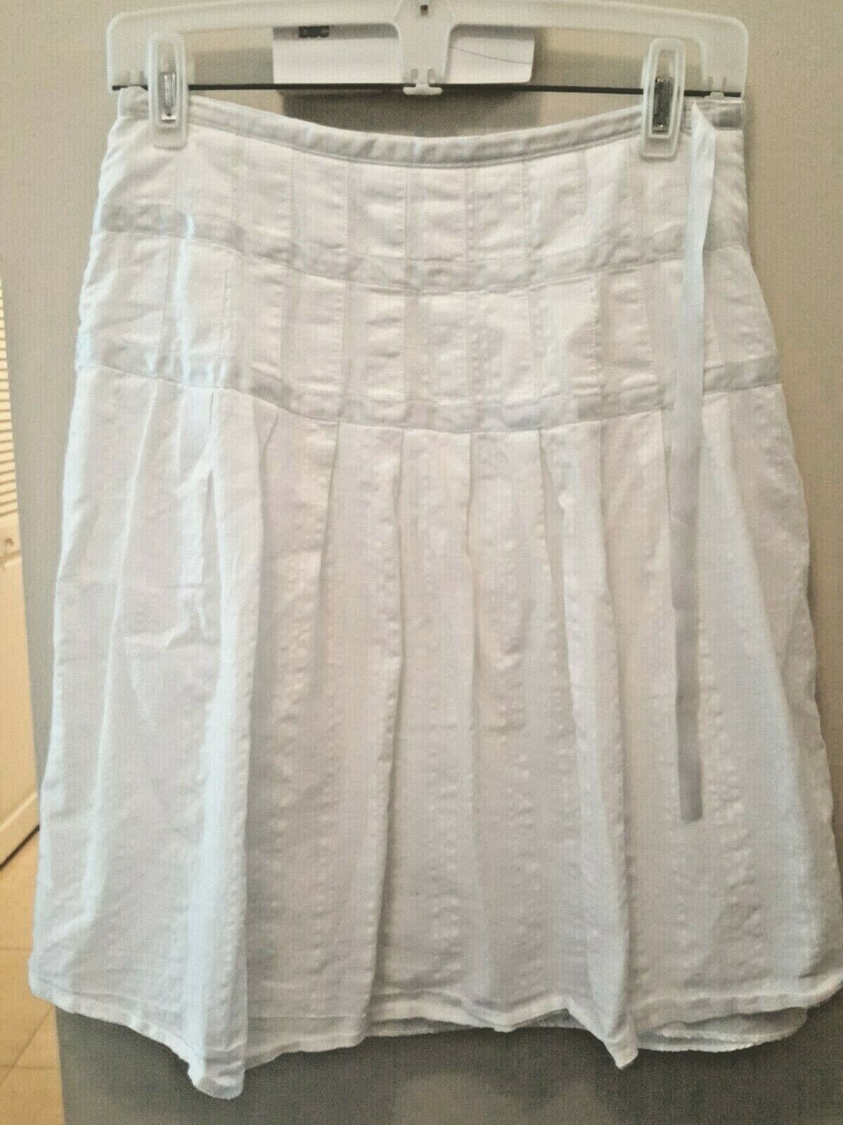 GAP White Cotton Pleated Skirt Size 1 - Skirts