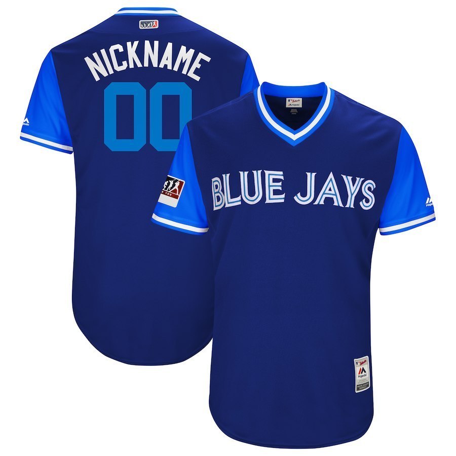 Men's 2018 Toronto Blue Jays Custom Name & Number Jersey Sewn on Royal