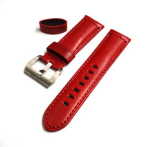 Red Leather strap in 24mm - 24/22mm with Buckle fits your Panerai  - $96.00
