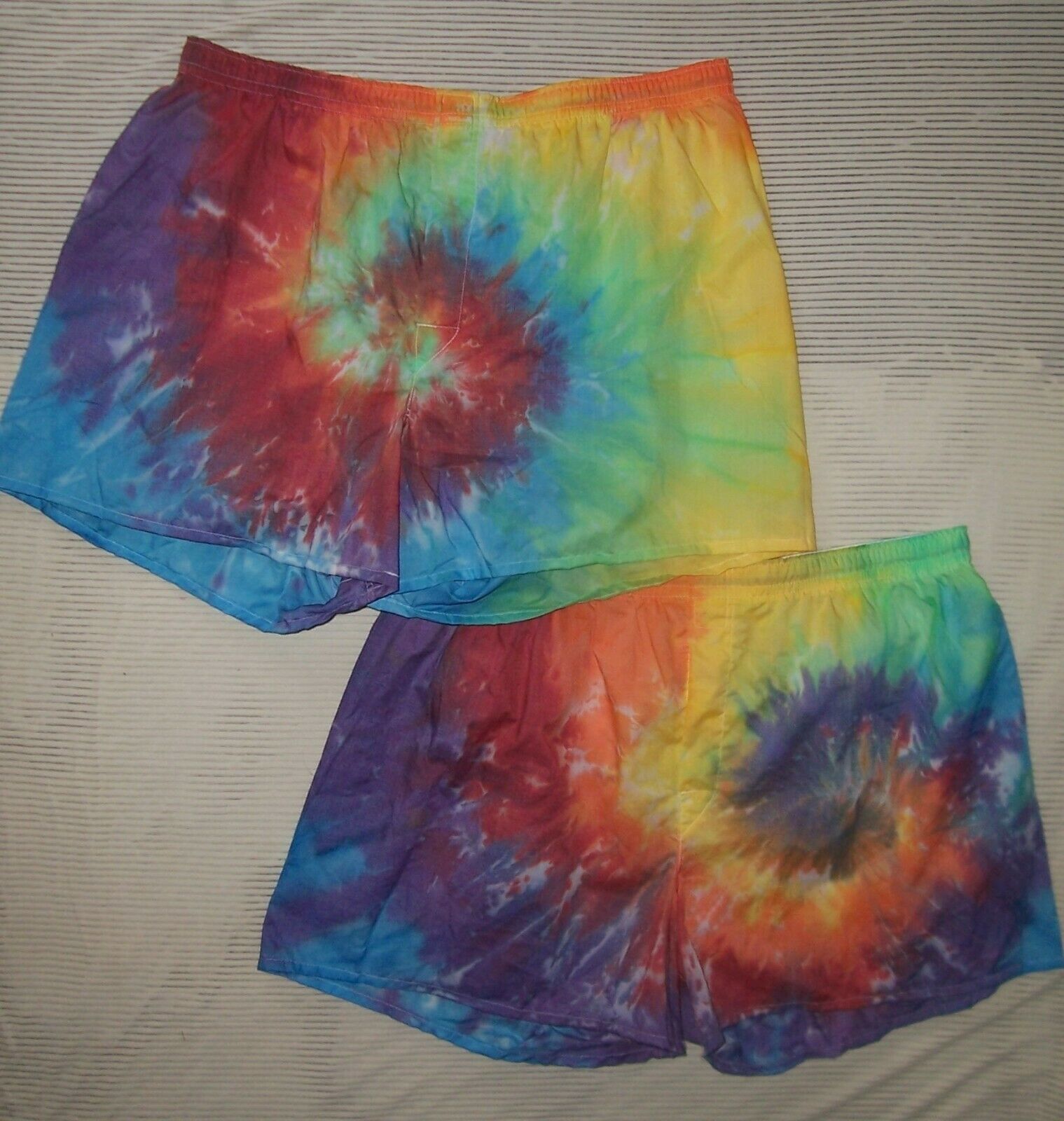 2XL BOXER SHORTS MENS TIE DYE 2 UNDERWEAR HANES PURPLE BLUE GREEN XXL