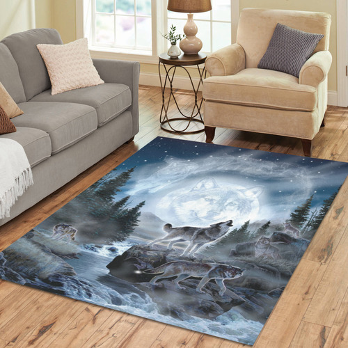 Spirit Of The Wolf Area Rug 7' x 5' Area Rugs