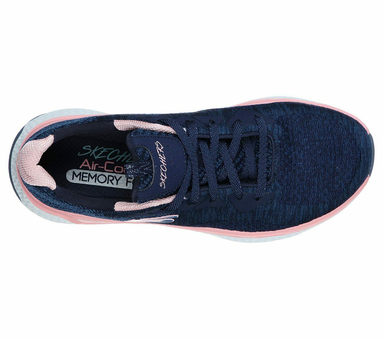 Skechers Wide Fit Navy Shoes Memory Foam Women's Sport Comfort Soft ...