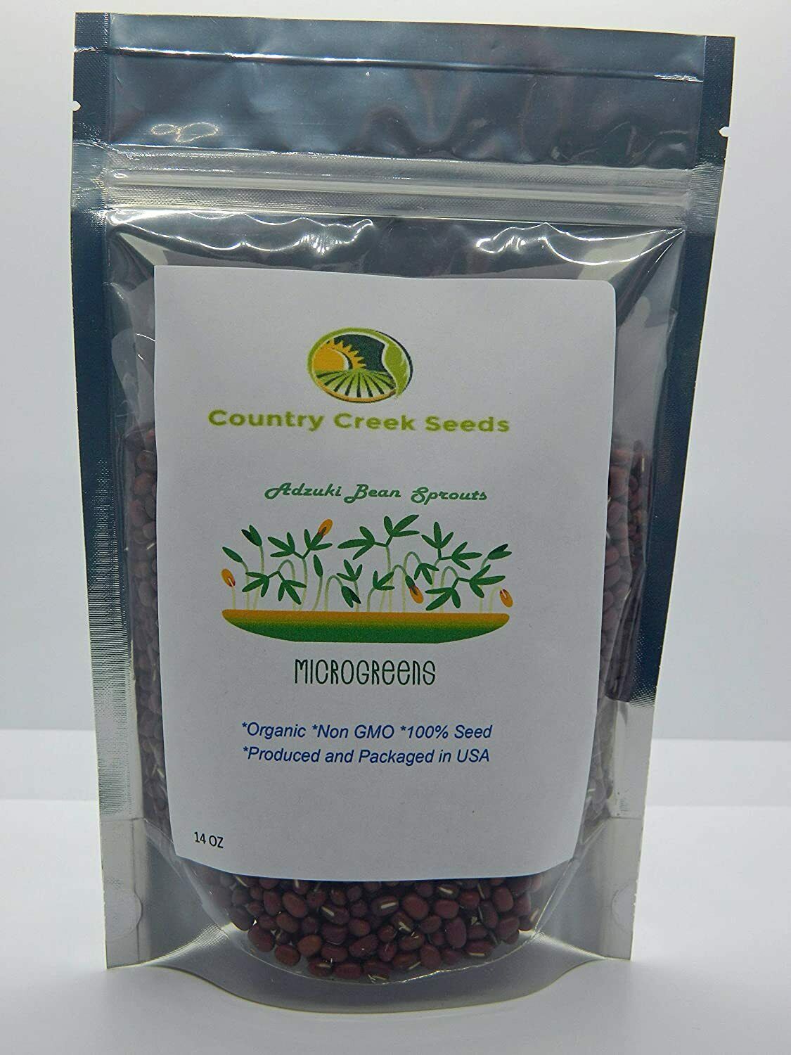 11 oz Adzuki Bean Seeds, Organic, Non-GMO Seed For Sprouting Sprouts Microgreens