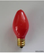 2 RED Opaque 7.5w Steady Burn Light Bulbs E12 (Candelabra) - $2.50