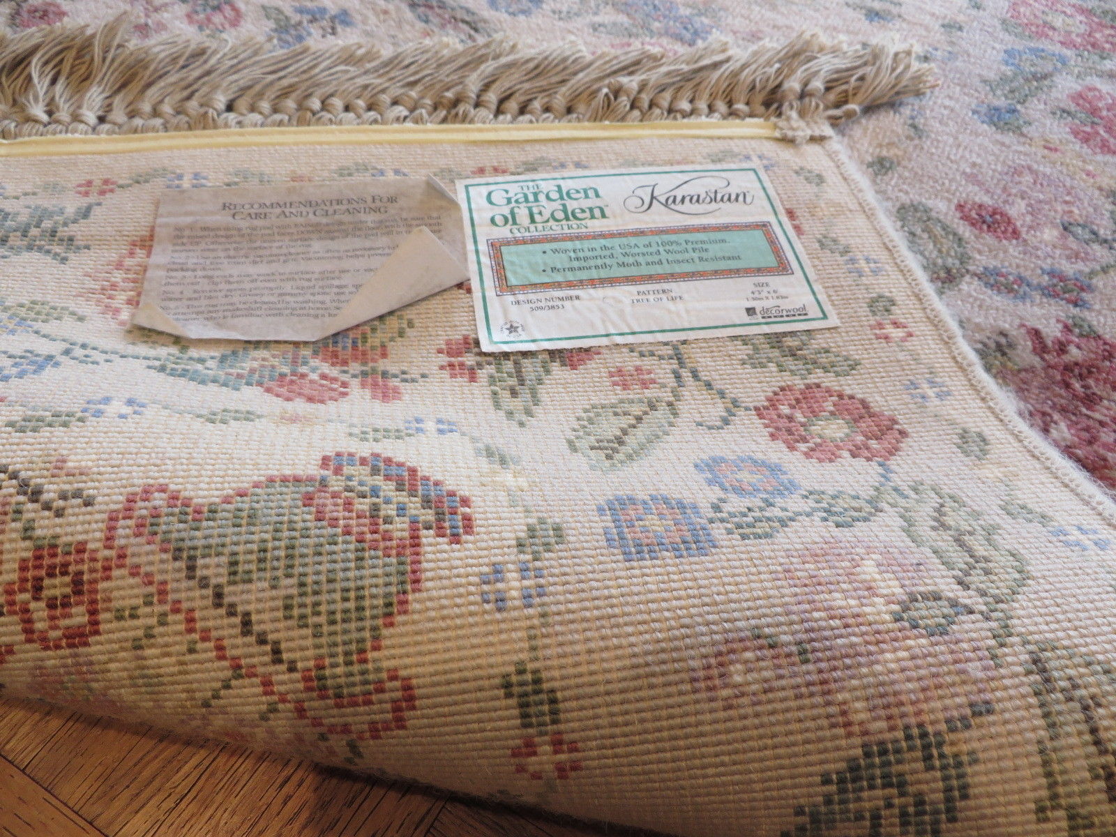 6 X 9 Preowned Karastan Rug Garden Of Eden Tree Of Life Rug Area Rugs