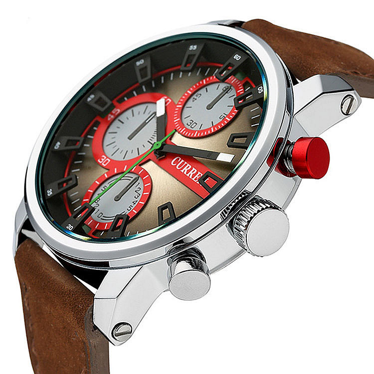 Men's Watches, Luxury Quartz Genuine Leather