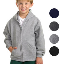 Boys Kids Toddler Athletic Soft Fleece Lined Zip Up Hoodie Sweater Jacket