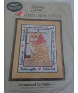 Something Special Counted Cross Stitch Kit International Cat Picture New - $16.95