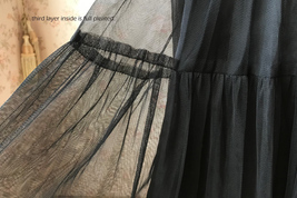BLACK Midi Tulle Skirt Black Plus Size Tulle Midi Skirt by Dressromantic image 6