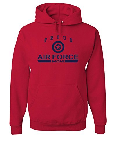 Proud Air Force Mom Hoodie US Air Force USAF Sweatshirt Red 2XL