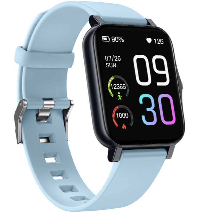 GTS2 Waterproof Blood Pressure Monitor Sports Android/Ios Smart Watch Light Blue