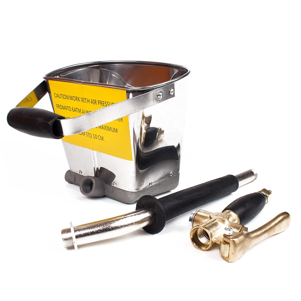 45L Mortar Cement Spray Gun With Hopper Bucket Wall Sprayer Stucco