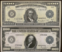 Reproduction Copy 1918 $5,000 Federal Reserve Note Currency USA See  Description