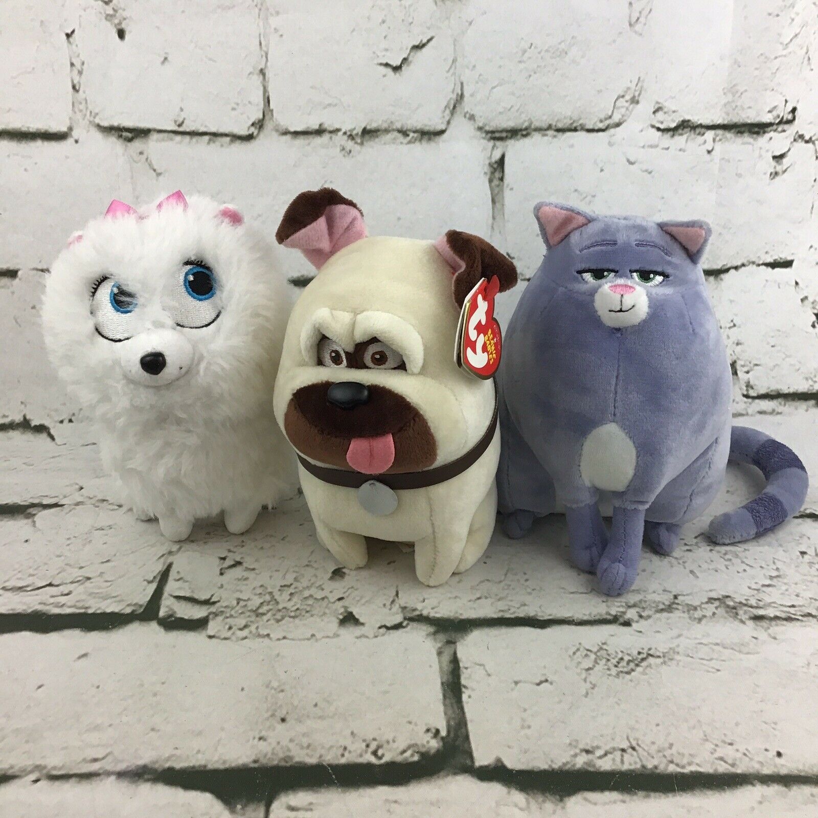 Set of 7 TY Beanie Babies Plush 6 Inches Secret Life of Pets Movie Soft Toys 