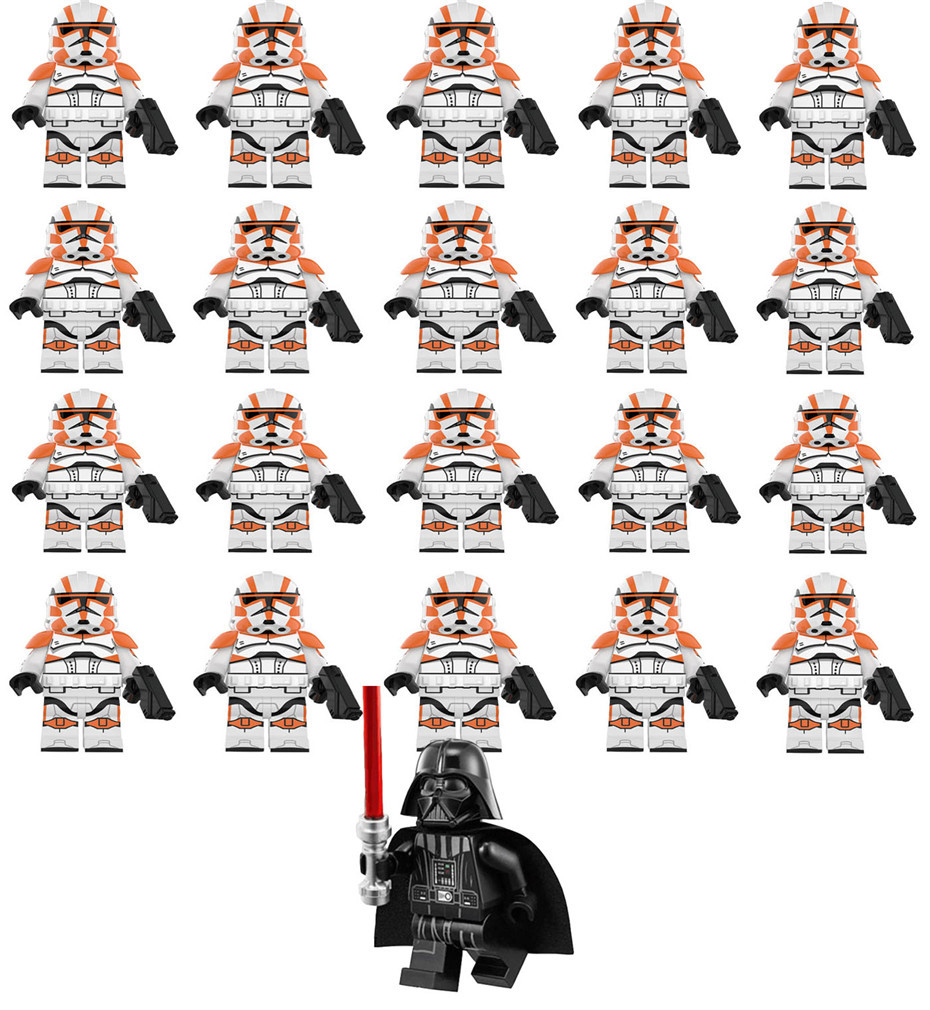 21pcs/set Star Wars Darth Vader & 432nd Strike Force Clone Troopers Minifigures