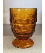 Indiana Glass Whitehall Amber 10 Oz. Footed Glasses Straight Rim (Set of... - $17.54