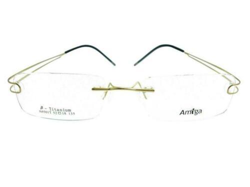 Mens Titanium Eyeglass Frames Rimless Spectacles Hingeless Rx-able Flexible New - $16.06