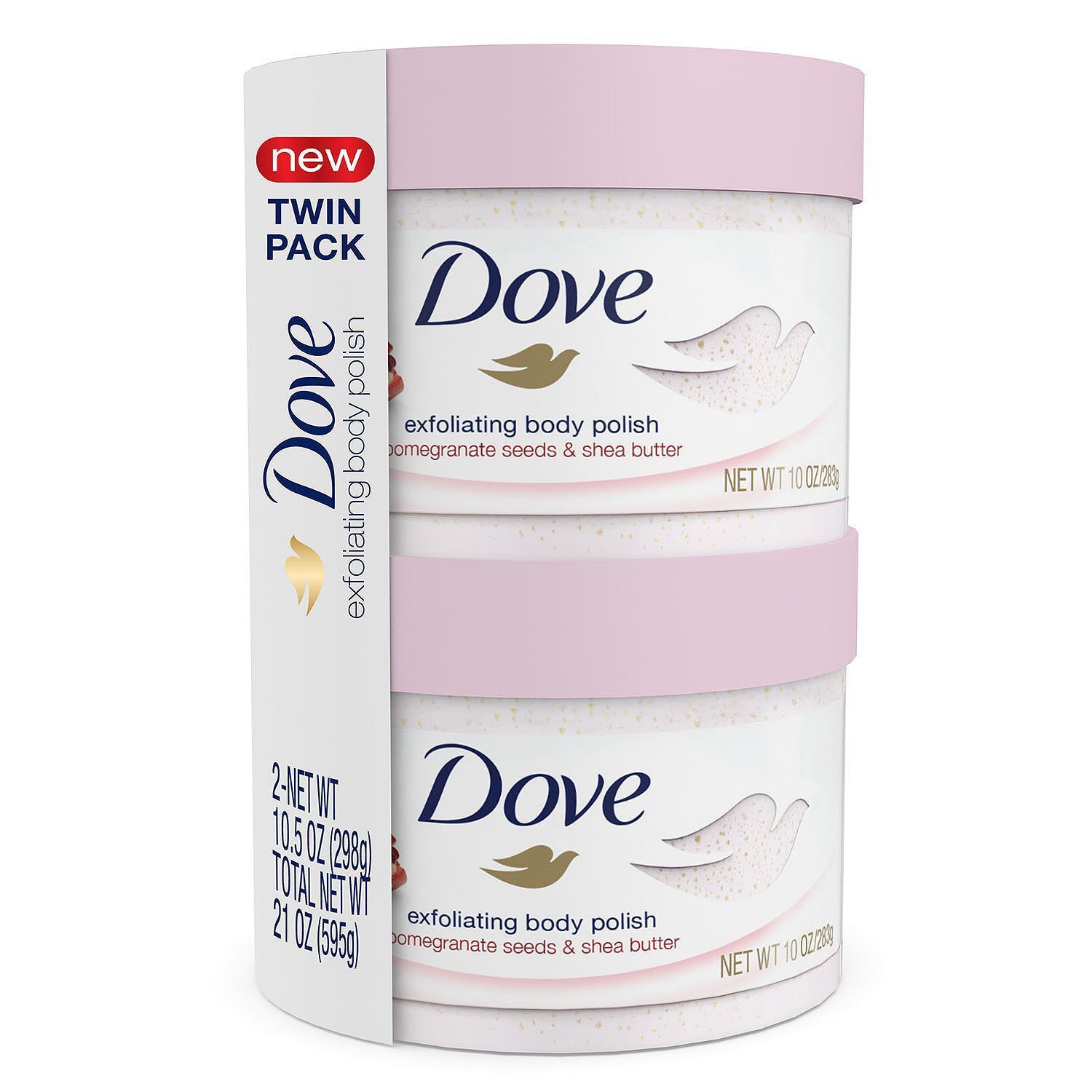 Dove Exfoliating Body Polish Body Scrub Pomegranate Seeds and Shea