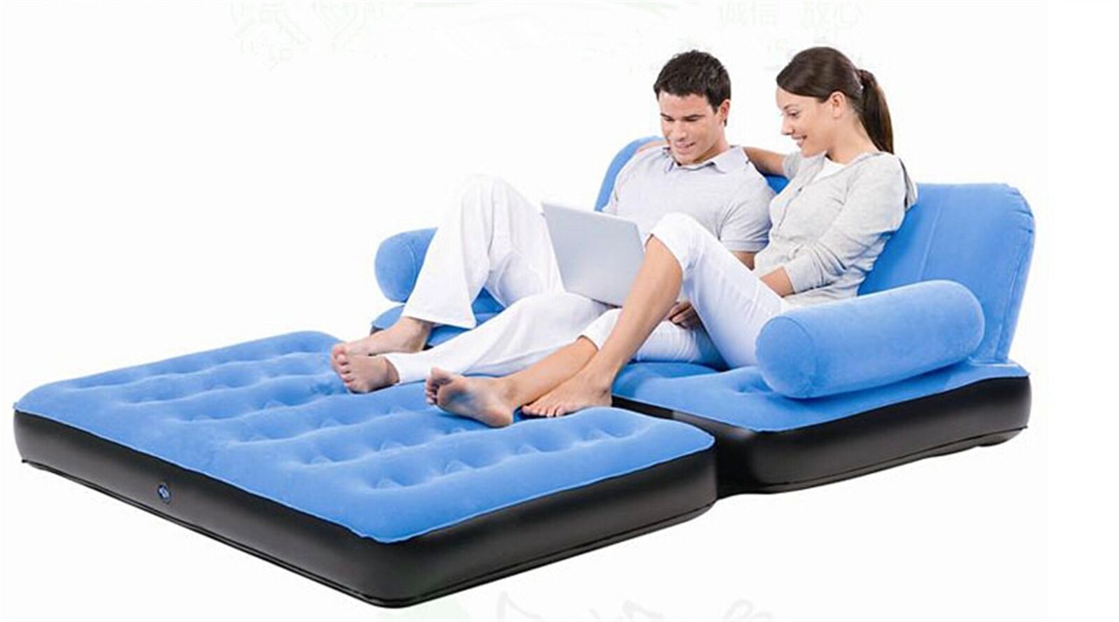 inflatable sofa bed with built-in pump