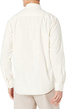 Men's Standard-Fit Long-Sleeve Casual Ivory Button Up Shirt with Pocket - M image 2