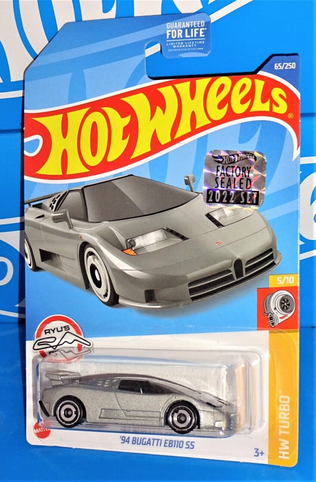 Hot Wheels Factory Set Hw Turbo Bugatti Eb Ss Silver Ryu S Rides Contemporary