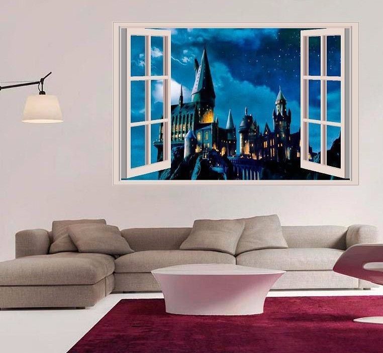 harry potter hogwarts castle 3d window wall and 50 similar items
