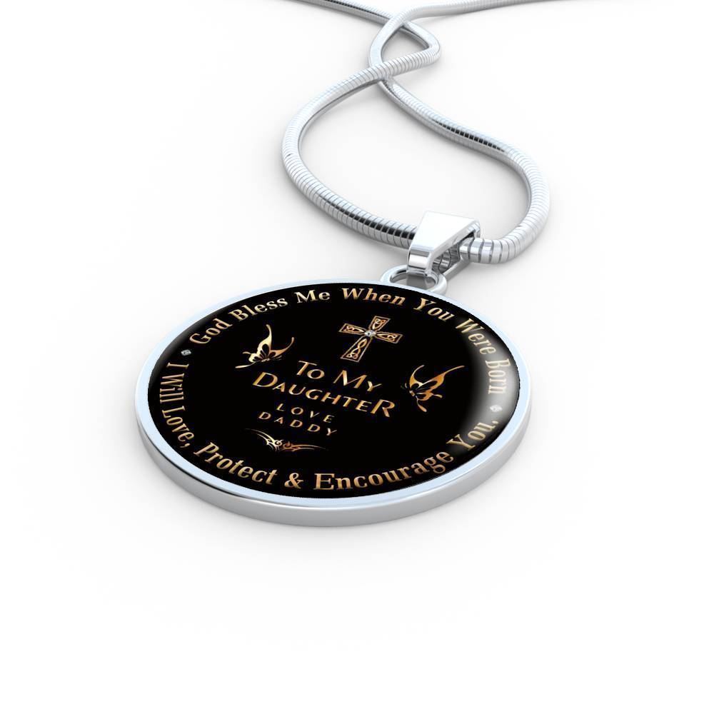 Father Daughter Jewelry To My Daughter Love Dad Gift