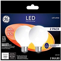 GE G25 E26 (Medium) LED Bulb Soft White 40 Watt Equivalence 2 pk - $14.13