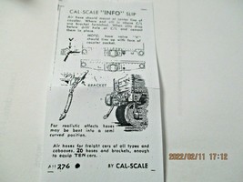 Cal Scale # 190-276 Air Hose & Bracket Pack of 20 HO-Scale image 2