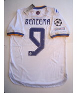 Karim Benzema Real Madrid UCL Final Match Slim White Home Soccer Jersey ... - $100.00