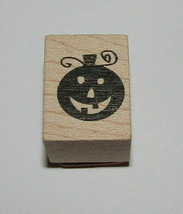 Jack O Lantern Stamp New Halloween Hero Arts Wood Mounted 1 Inch High Pumpkin - $4.45