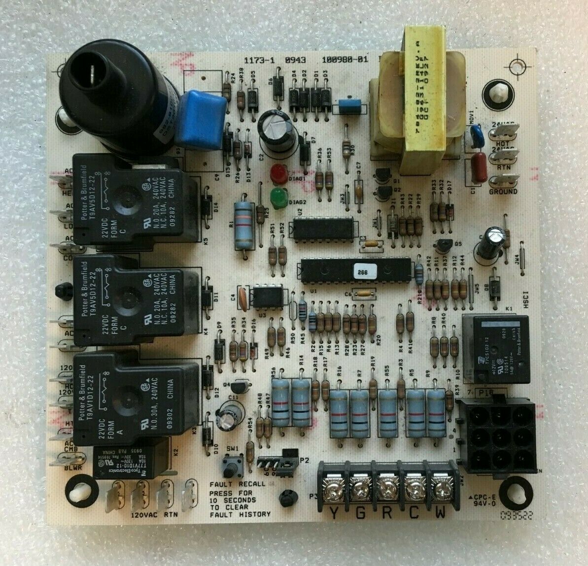 LENNOX 100980-01 Furnace Ignition Control Circuit Board 1173-1 EGC1 ...