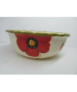 Clat Art Poppies 10 1/2&quot;Dia x 4 1/8&quot; H Vegetable Serving Bowl EUC - $28.42