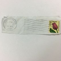 Vintage Aug. 14, 1991 USED Stamp Red Rose Flower Lincoln, Nebraska - $4.70