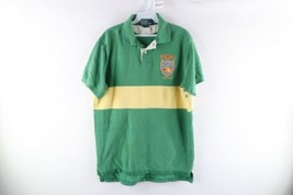 Vtg Ralph Lauren Mens Large Custom Fit Faded Spell Out Crest Rugby Polo ... - $69.25