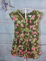 Piper Hearts Dress Green Pink Lace Cap Sleeves School Vacation Outfit Gi... - $13.49