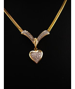 14k gold Diamond necklace - 14 diamonds - sweetheart gift - 14k collar -... - $1,950.00