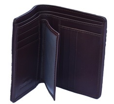 Finesse Chocolate Brown Multi Card & Cash Slots Real Crocodile Leather Wallet - $179.99